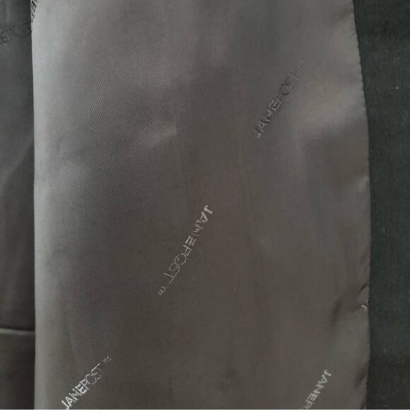 Jane Post Black Cashmere Blend Snap Button High Neck Classic A Line Coat Small - Picture 14 of 15